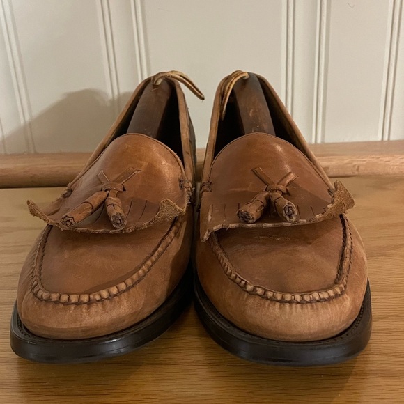 Weejuns Marietta II, Womens 11 M Brown Leather Tassel Kiltie Loafers - Picture 2 of 6